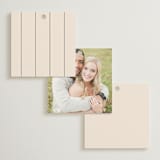 "Modern Aligned" - Wedding Favor Tags in Creampuff by Carolyn MacLaren - Back of Card Options