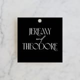 "Black-Tie" - Wedding Favor Tags in Noir by Benita Crandall - Front