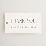 "Bold Elegance" - Wedding Favor Tags in Snow by Katherine Moynagh - Front