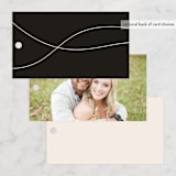 "Engraved" - Wedding Favor Tags in Charcoal by Claudia Orengo - Back of Card Options