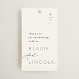 "Paire" - Wedding Favor Tags in Tuxedo by Kate Ahn - Front