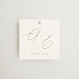 "Amelia" - Wedding Favor Tags in Olive by Kristie Kern - Front