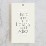 "Cadence" - Wedding Favor Tags in Ivory by Jennifer Wick - Front