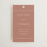 "Warm affection" - Wedding Favor Tags in Dusty Rose by Stacey Meacham - Front