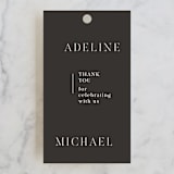"Around the Way" - Wedding Favor Tags in Slate by That Girl Press - Front