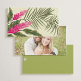 "Tropical garden" - Wedding Favor Tags in Lime by Elly - Back of Card Options