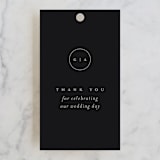 "refined" - Wedding Favor Tags in Black Tie by Laura Hamm - Front