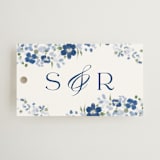 "Meander" - Wedding Favor Tags in Deep Sea by Angela Marzuki - Front