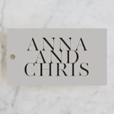 "Show" - Wedding Favor Tags in Dove Gray by Up Up Creative - Front