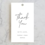 "Brushy frame" - Wedding Favor Tags in Opal by Stacey Meacham - Front