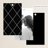 "Brushy frame" - Wedding Favor Tags in Midnight by Stacey Meacham - Back of Card Options