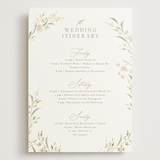 "Meadow" - Wedding Weekend Itinerary Cards in Spring Mist by Erin L. Wilson - Front