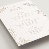 "Meadow" - Wedding Weekend Itinerary Cards in Spring Mist by Erin L. Wilson - Detail