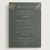 "Peaks" - Wedding Weekend Itinerary Cards in Hunter by Sarah Brown - Front