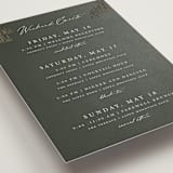 "Peaks" - Wedding Weekend Itinerary Cards in Hunter by Sarah Brown - Detail