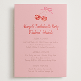 "Mon Cheri" - Wedding Weekend Itinerary Cards in Cherry Blossom by Jenna Holcomb - Front