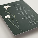"Elegant Lillies" - Wedding Weekend Itinerary Cards in Forest by Stacey Meacham - Detail