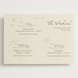"Written in the Stars" - Wedding Weekend Itinerary Cards in Noir by Ani Somi - Front