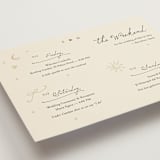 "Written in the Stars" - Wedding Weekend Itinerary Cards in Noir by Ani Somi - Detail