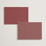 "Scallop Frame" - Wedding Weekend Itinerary Cards in Burgundy by Baumbirdy - Back of Card Options