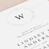 "Little Wreath" - Gloss-Press® Wedding Programs in Pearl by Phrosné Barwood - Detail
