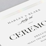 "Gilded Frame" - Gloss-Press® Wedding Programs in Cloud by Stacey Meacham - Detail