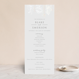 "Gilded Wildflowers" - Gloss-Press® Wedding Programs in Cloud by Rochelle Renee - Front