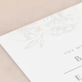 "Gilded Wildflowers" - Gloss-Press® Wedding Programs in Cloud by Rochelle Renee - Detail