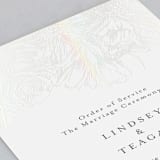 "Sketched Bouquet" - Gloss-Press® Wedding Programs in Ivory by Phrosné Barwood - Detail