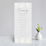 "Lined" - Gloss-Press® Wedding Programs in Cloud by Erin Deegan - Front
