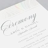 "Lined" - Gloss-Press® Wedding Programs in Cloud by Erin Deegan - Detail