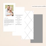 "Brushy frame" - Gloss-Press® Wedding Programs in Opal by Stacey Meacham - Back of Card Options