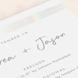 "Brushy frame" - Gloss-Press® Wedding Programs in Opal by Stacey Meacham - Detail