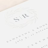 "Chic Wreath" - Gloss-Press® Wedding Programs in Cloud by Kelly Schmidt - Detail