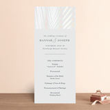 "Pristine" - Gloss-Press® Wedding Programs in Pearl by Robin Ott - Front