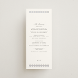 "Pearls" - Gloss-Press® Wedding Programs in Silk by mo kelley - Front