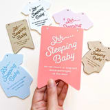 "Sleeping Baby Do Not Disturb Sign" - Wall Hanging in multicolorassorted-colors by Haven Print Co.