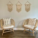 "Small Macrame Heart" - Wall Hanging in natural by Kelly Renee Arte