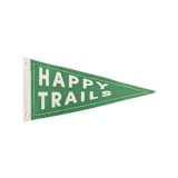 "Camp Explorer Happy Trails Canvas Pennant - Set of 1" - Wall Hanging in green by Jollity and Co