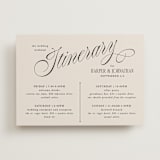 "Mirin" - Wedding Weekend Itinerary Cards in Linen by Kate Ahn - Front