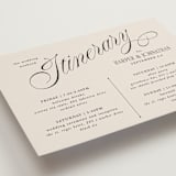 "Mirin" - Wedding Weekend Itinerary Cards in Linen by Kate Ahn - Detail