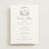 "SweetHearts" - Wedding Weekend Itinerary Cards in Periwinkle by Design Lotus - Front