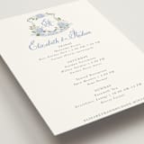 "SweetHearts" - Wedding Weekend Itinerary Cards in Periwinkle by Design Lotus - Detail