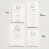 "SweetHearts" - Wedding Weekend Itinerary Cards in Periwinkle by Design Lotus - Formats Available