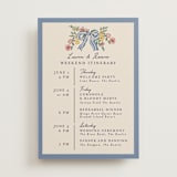 "A wedding in Low Country" - Wedding Weekend Itinerary Cards in Cornflower by Chris Griffith - Front