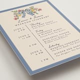 "A wedding in Low Country" - Wedding Weekend Itinerary Cards in Cornflower by Chris Griffith - Detail