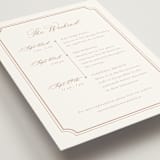 "Avery" - Wedding Weekend Itinerary Cards in Dusty Pink by Jennifer Postorino - Detail