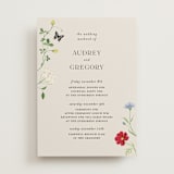 "Wild meadow" - Wedding Weekend Itinerary Cards in Elder Flower by Sarah Knight - Front