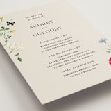 "Wild meadow" - Wedding Weekend Itinerary Cards in Elder Flower by Sarah Knight - Detail