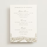 "Vineyard" - Wedding Weekend Itinerary Cards in Champagne by Sarah Brown - Front